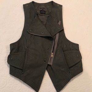 converse leather vest